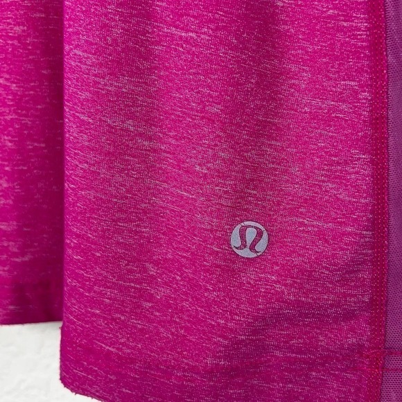 Lululemon Pink Mesh Back Cool Racerback CBR Heathered Tank Size 6 - Picture 4 of 7